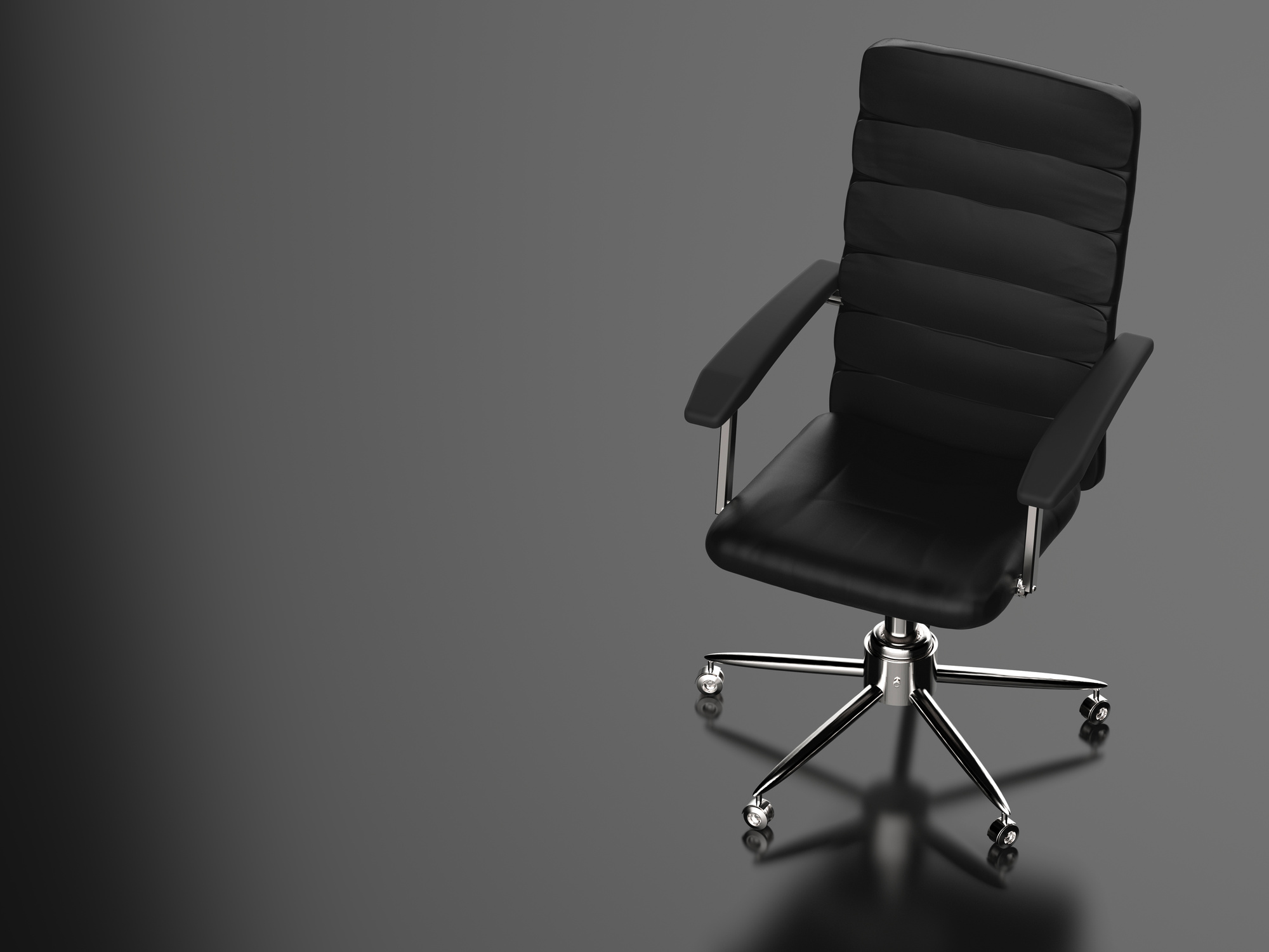 black leather office chair